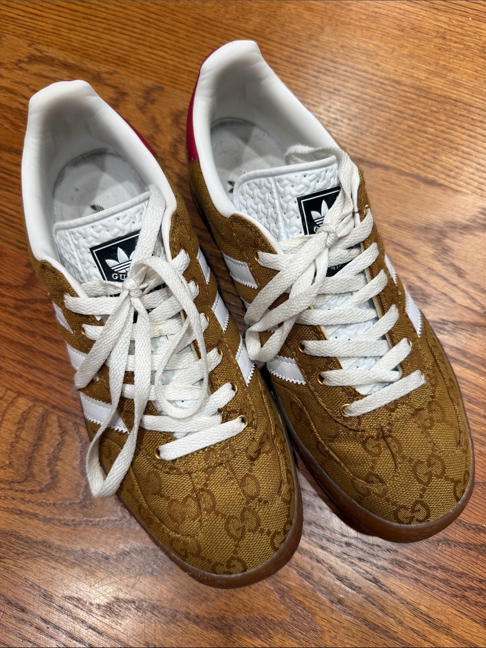 GG x Adidas Brown Monogram Samba Sneakers - Men's
